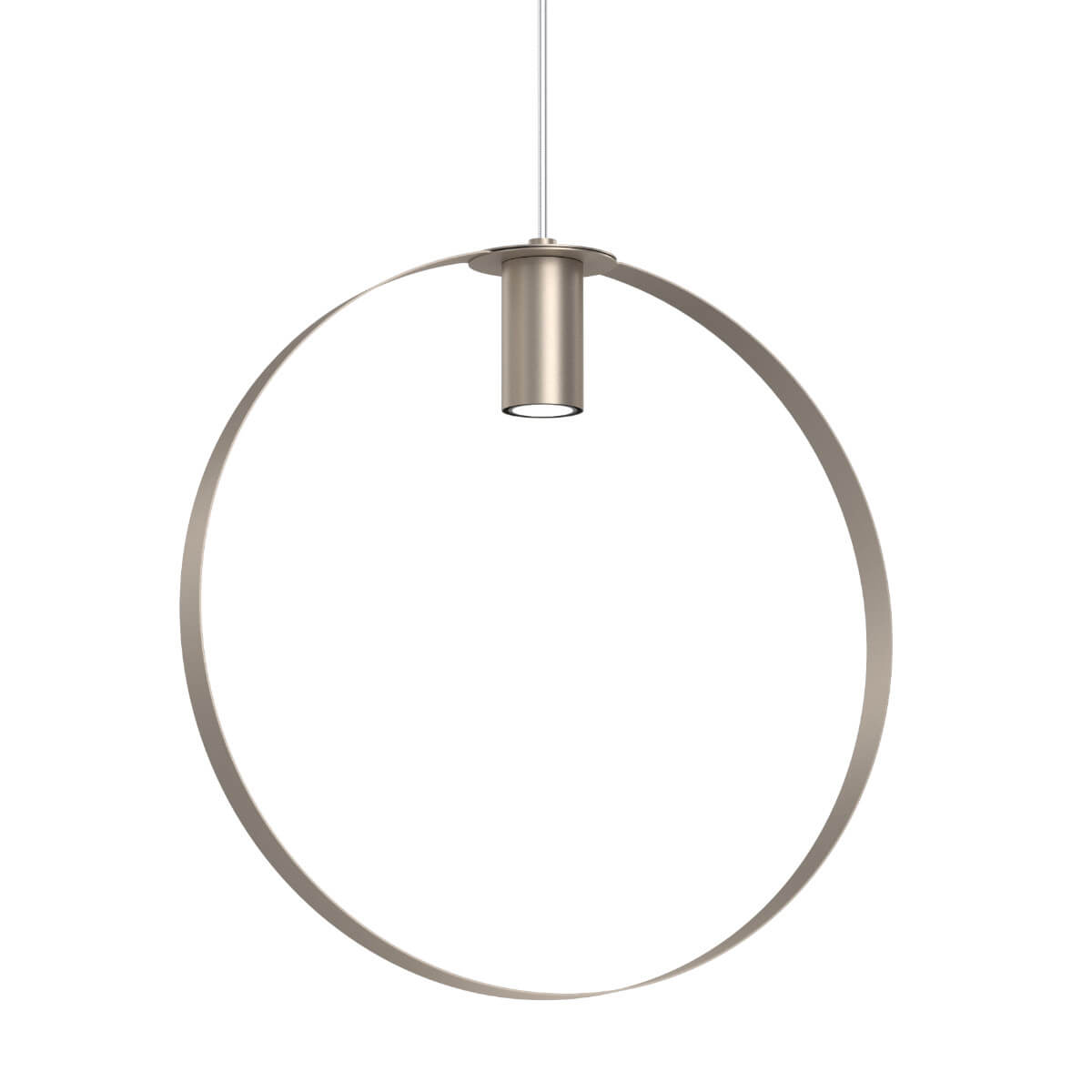 Okrągła lampa wisząca ORTIGA 5153 Shilo metalowa platynowa