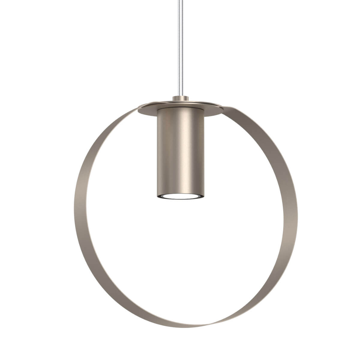 Lampa okrągła wisząca ORTIGA 5043 Shilo do jadalni platynowa