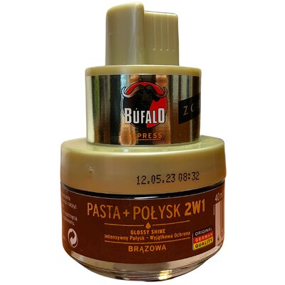 Bufalo Pasta Połysk 2w1 Brązowa 40ml..
