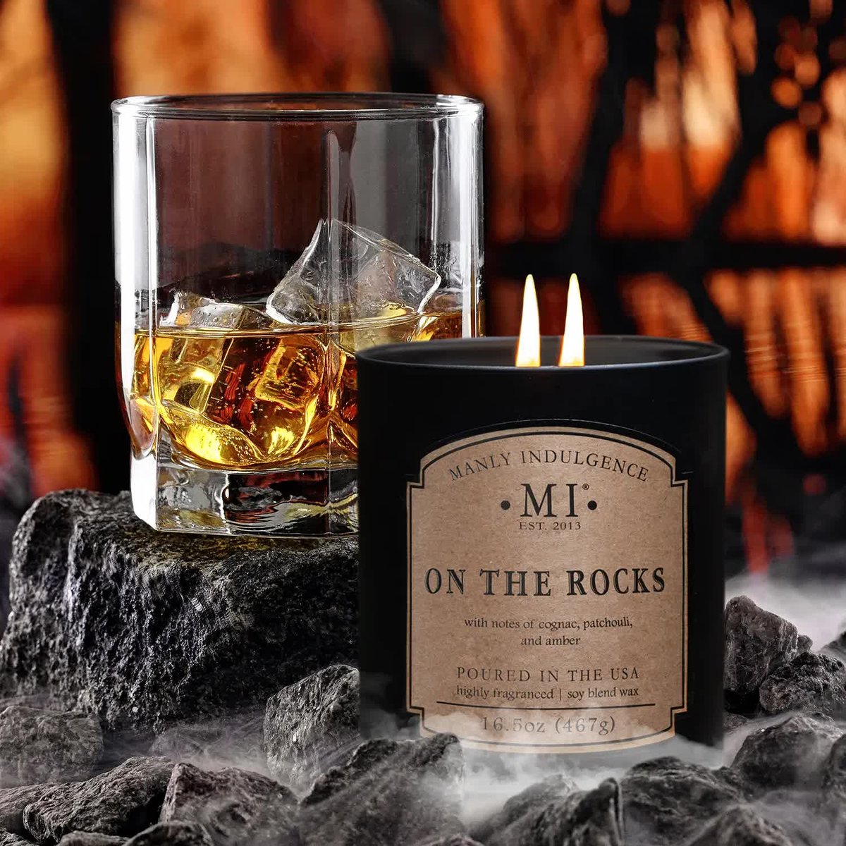 Świeca zapachowa sojowa dla mężczyzn Colonial Candle 467 g - On the Rocks