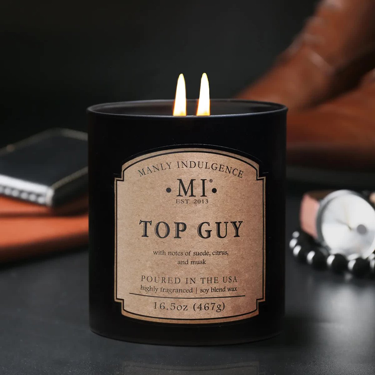 Świeca zapachowa sojowa dla mężczyzn Colonial Candle 467 g - Top Guy