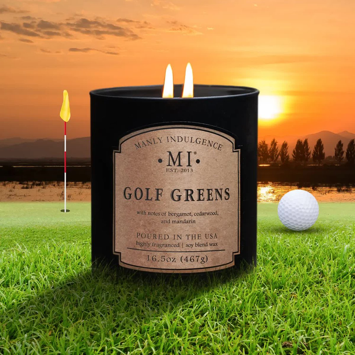 Świeca zapachowa sojowa dla mężczyzn Colonial Candle 467 g - Golf Greens