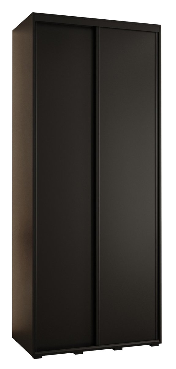 Szafa przesuwna wysoka Davos 1 100 gł. 45 czarny + czarny + czarny / Abiks Meble