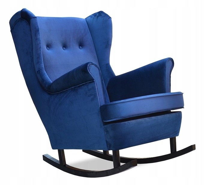 Fotel Uszak bujany INDYGO KOBALT CHABROWY velvet