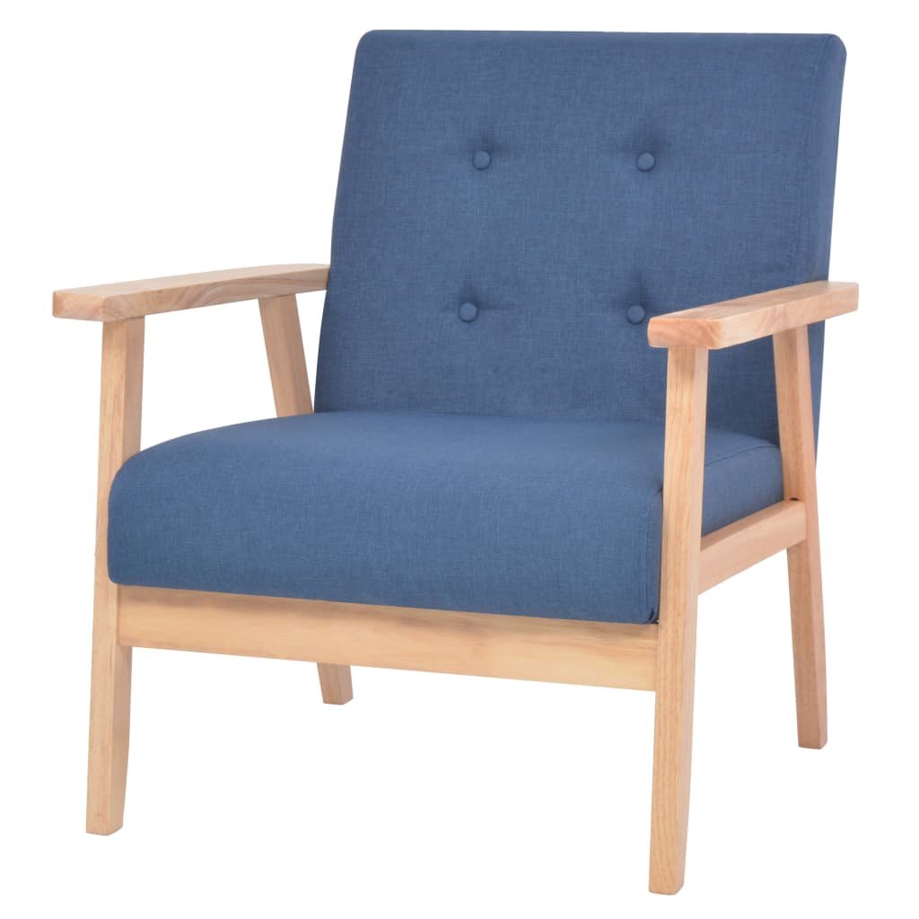 Fotel tapicerowany, niebieski, 64,5x67x73,5 cm