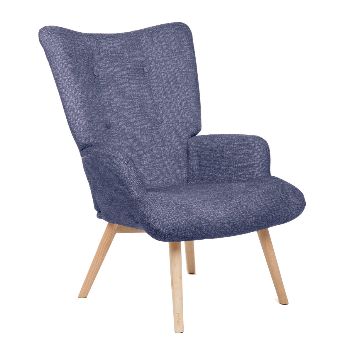 Fotel MOSS POP w tkaninie granatowy 72x73x96cm HOMLA