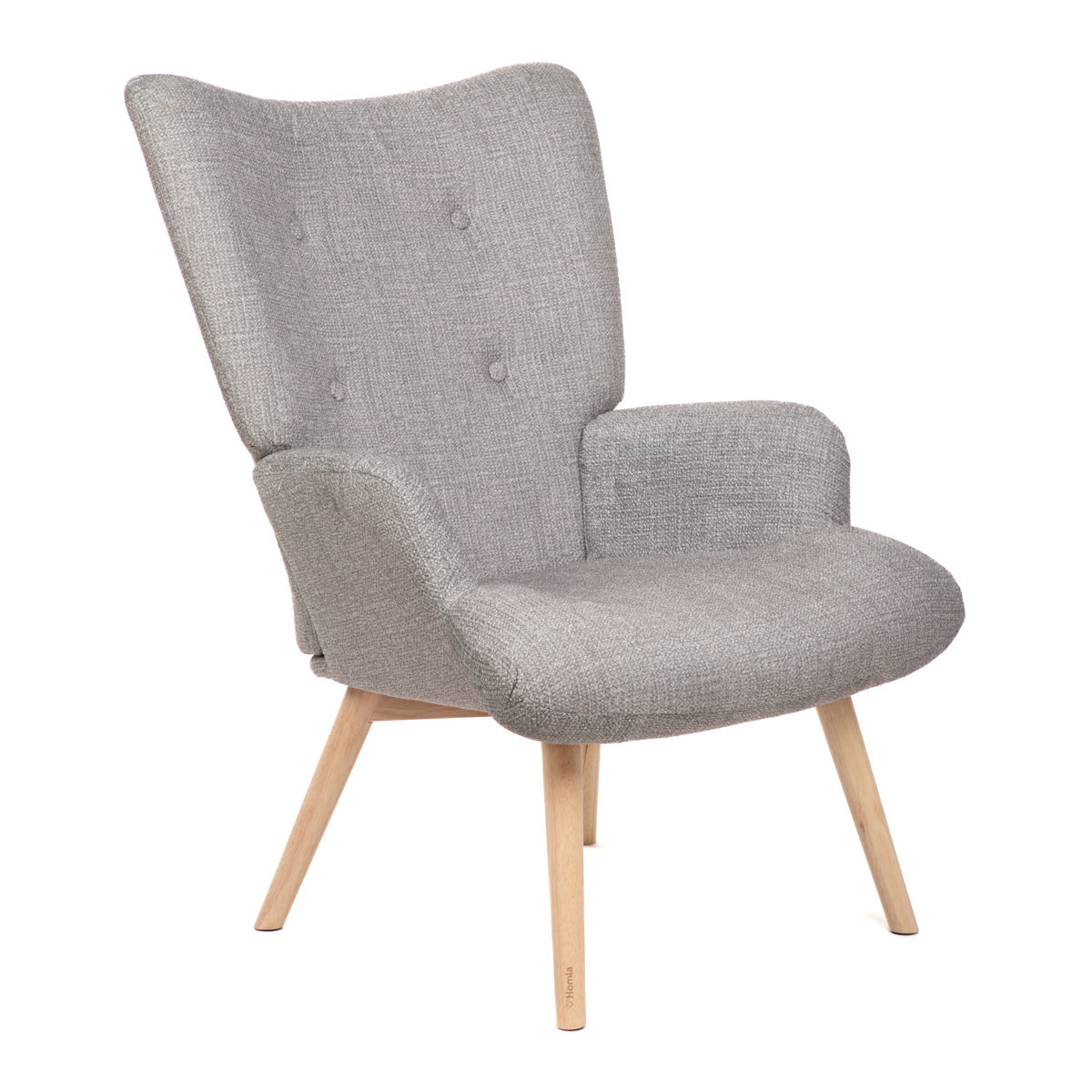 Fotel MOSS POP w tkaninie ciemnobeżowy 72x73x96cm HOMLA