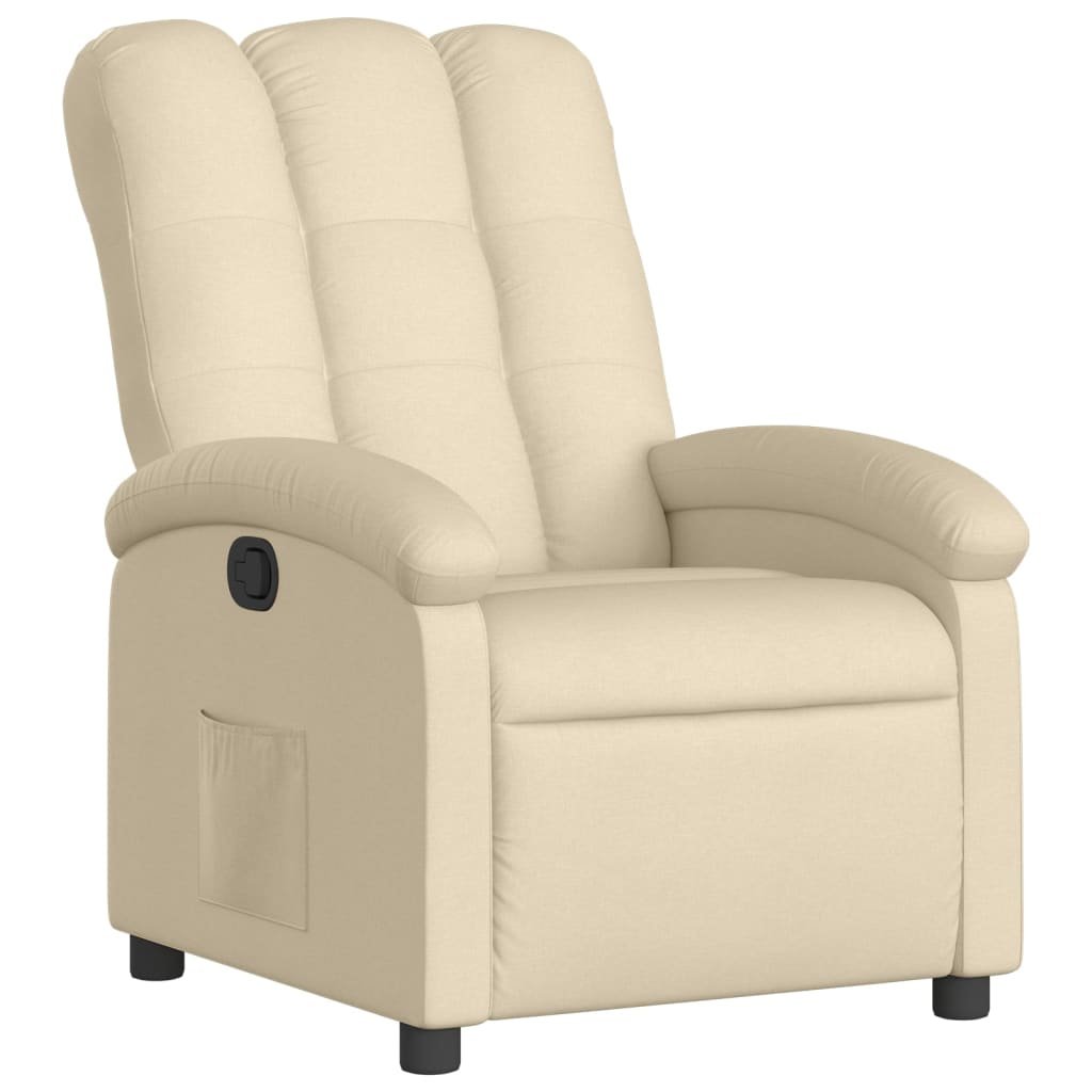Fotel odchylany kremowy 70x93x101 cm