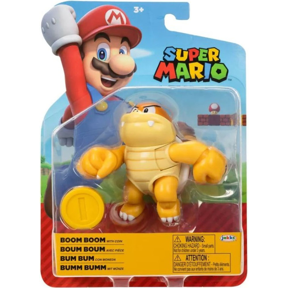 SUPER MARIO JAKKS PACIFIC ORYGINALNA RUCHOMA FIGURKA BOOM BOOM + COIN