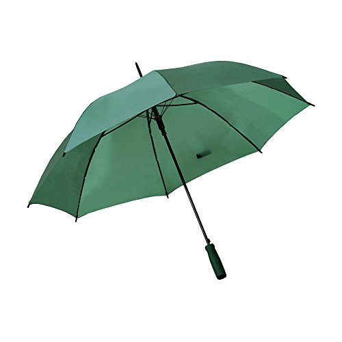eBuyGB Duży parasol ślubny, kolorowy, automatyczny, składany parasol dla fotografa ślubnego, długi parasol z uchwytem na sztyfcie, deszcz, zielony, 105 cm, rozpiętość 82 cm