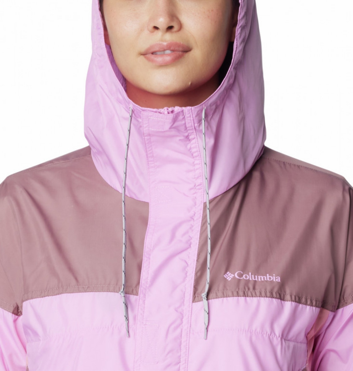 Damska kurtka przejściowa Columbia Women's Flash Challenger Cropped Windbreaker - różowa - COLUMBIA