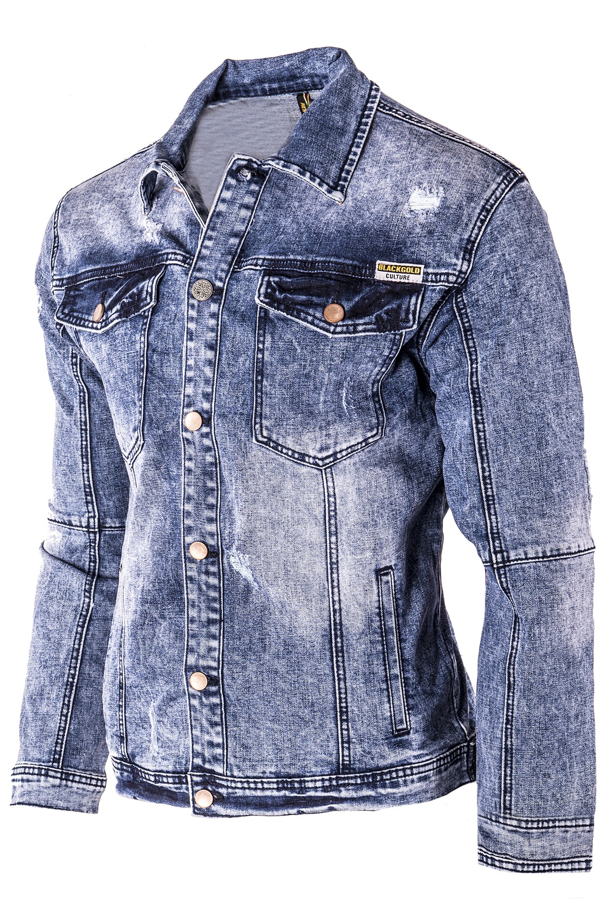 Przejściowa kurtka jeansowa MJ529 jeans - Risardi