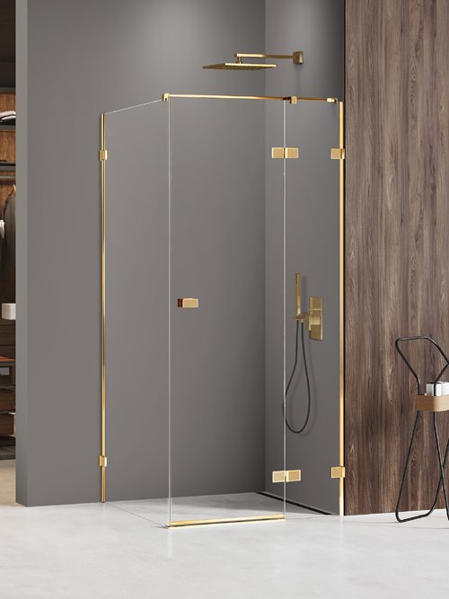 New Trendy Złota kabina prysznicowa prawa 120x100 EXK-6807 Avexa Gold Shine XR