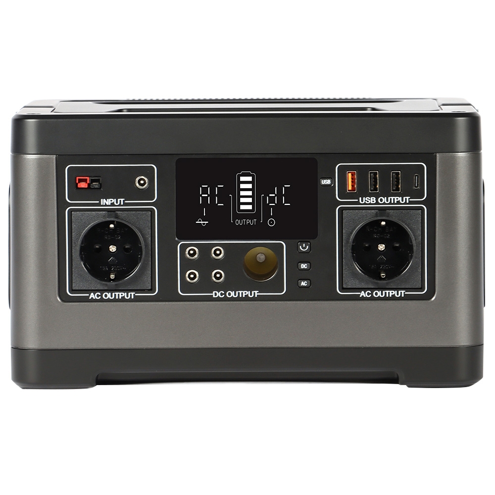 Przenośna stacja zasilania Flashfish P63, generator słoneczny baterii litowej 520Wh/140400mAh, moc wyjściowa AC 500W, 5 wyjść DC