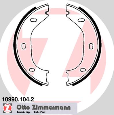 ZIMMERMANN Szczęki hamulcowe ZIMMERMANN 10990.104.2 34411118053 10990.104.2