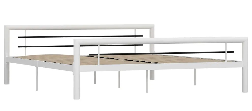 Białe metalowe łóżko 160 x 200 cm K8-Z44