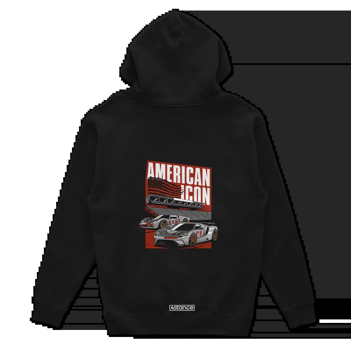 Czarna bluza z kapturem FORD GT40 American icon-L