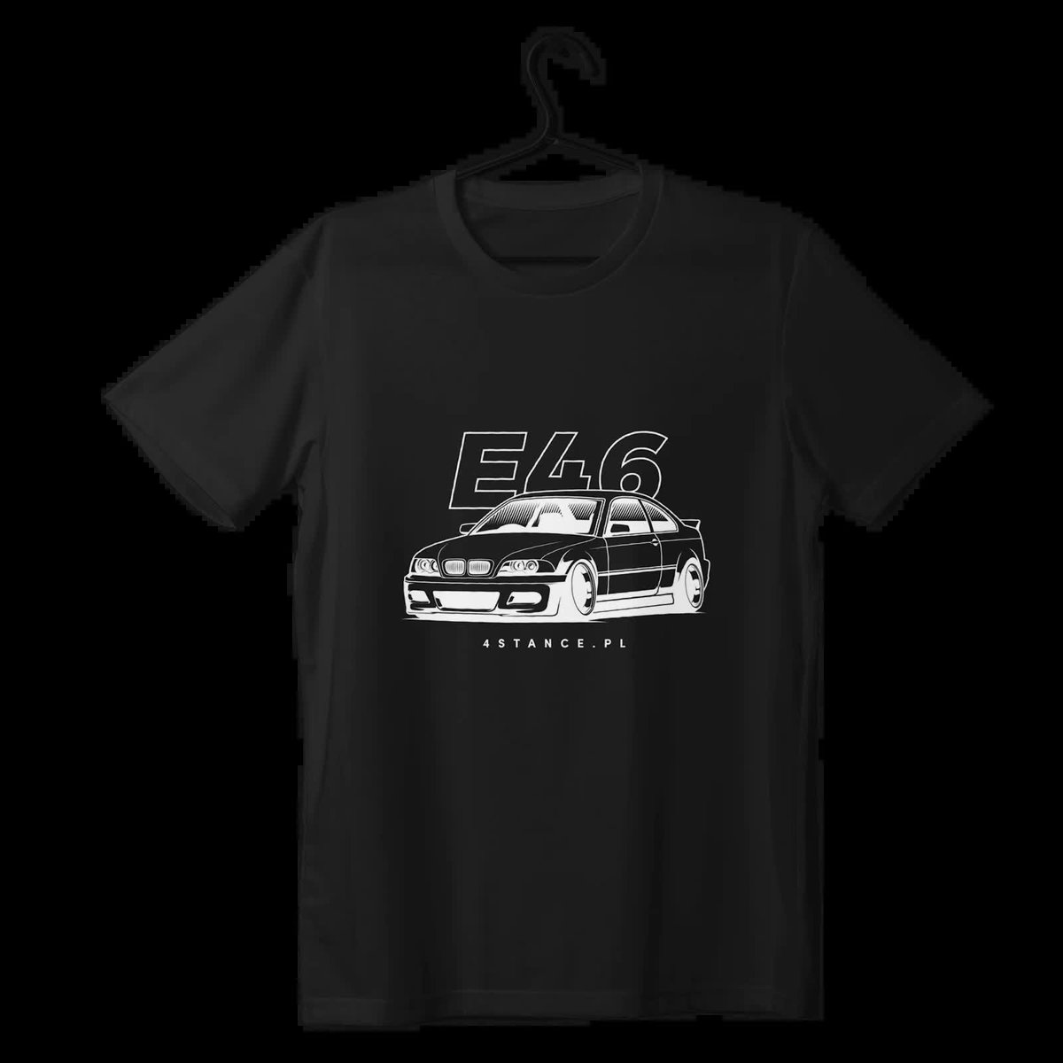 T-shirt koszulka przód BMW E46 czarna-S