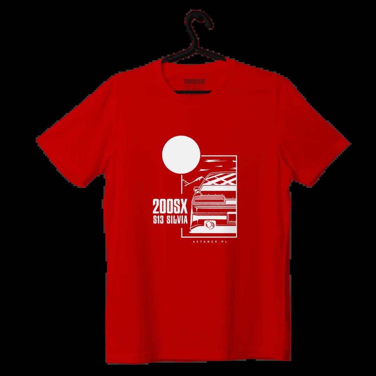 T-shirt koszulka Nissan 200SX S13 JDM czerwona-S