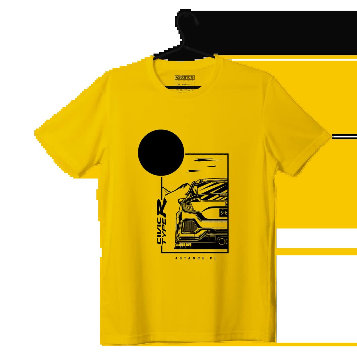 T-shirt koszulka Honda Civic Type R żółta-3XL