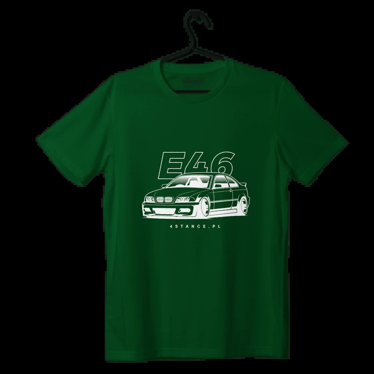 T-shirt koszulka przód BMW E46 zielona-L