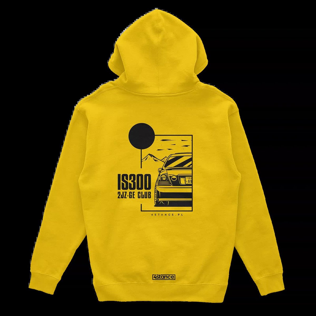 Bluza z kapturem Lexus IS IS300 JDM żółta-XXL