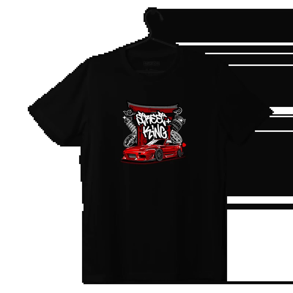 Czarny T-shirt koszulka Nissan 180SX Street King-M
