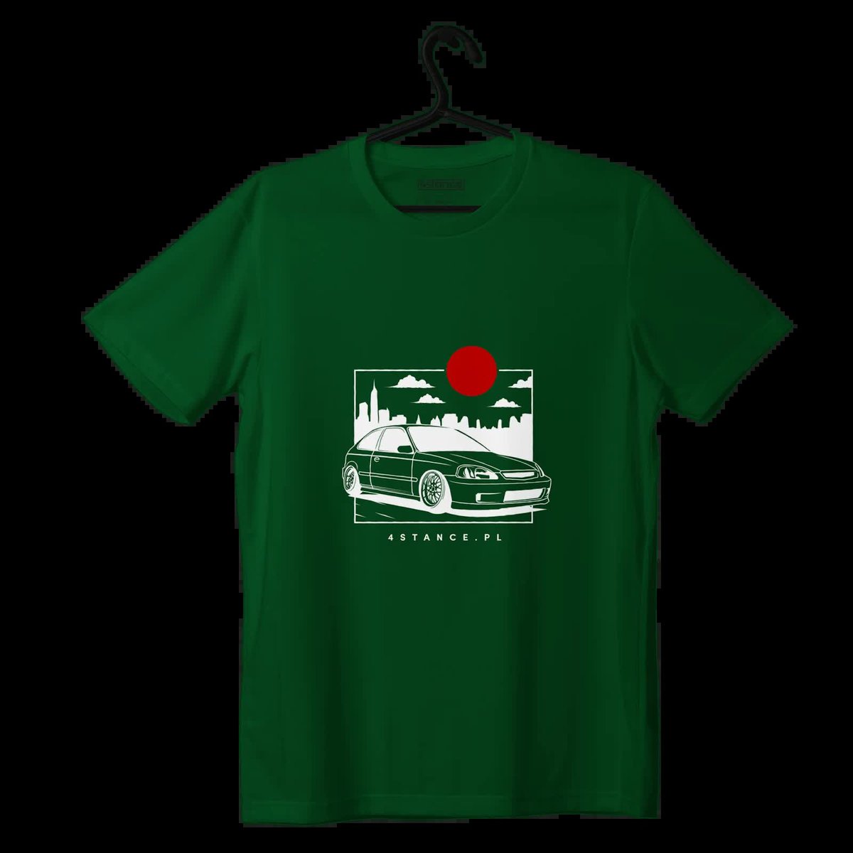 T-shirt koszulka Honda Civic VI JDM zielona-M