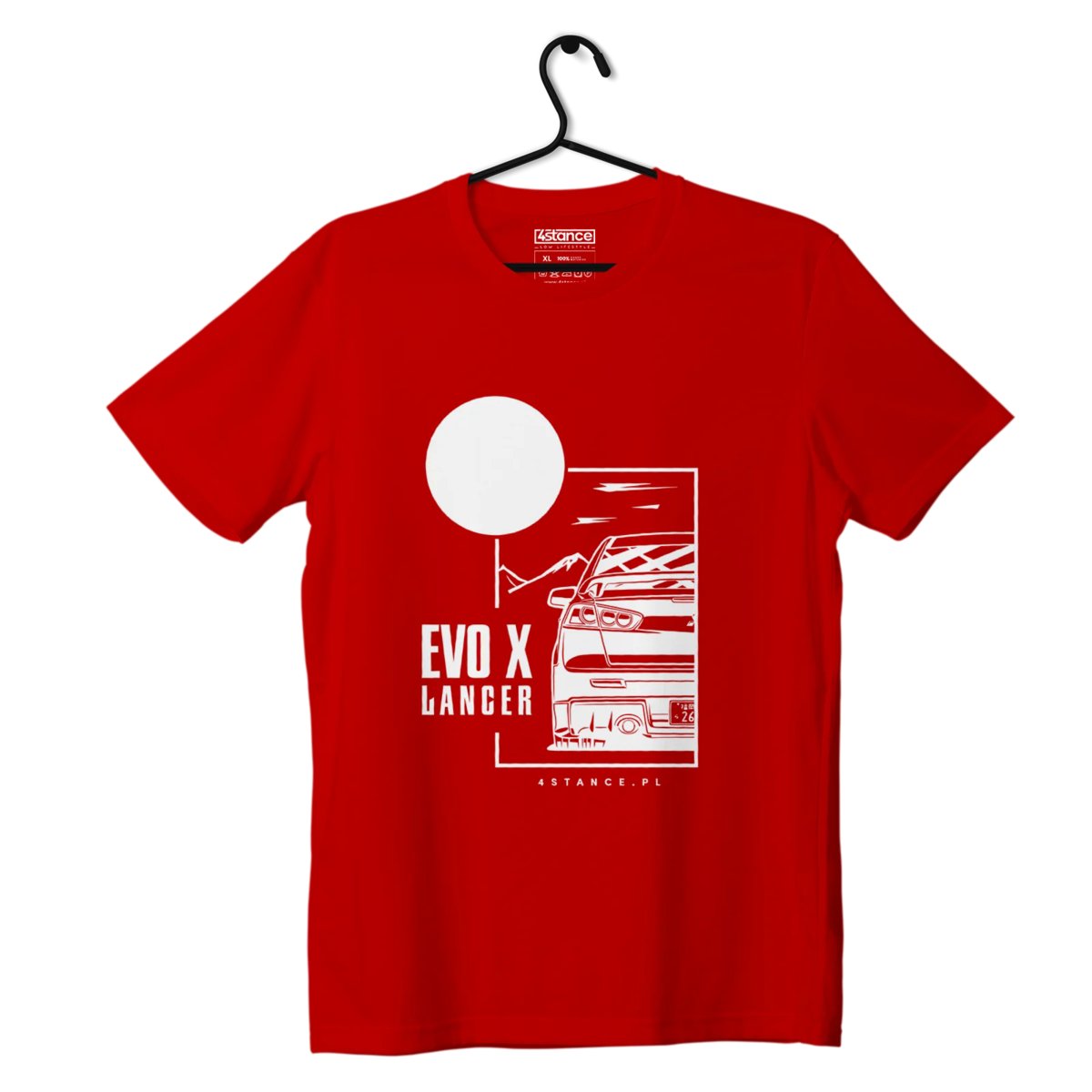 T-shirt koszulka Mitsubishi Lancer Evo X czerwona-M