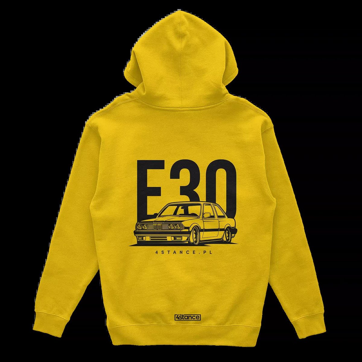 Bluza z kapturem BMW E30 Classic zółta-XS