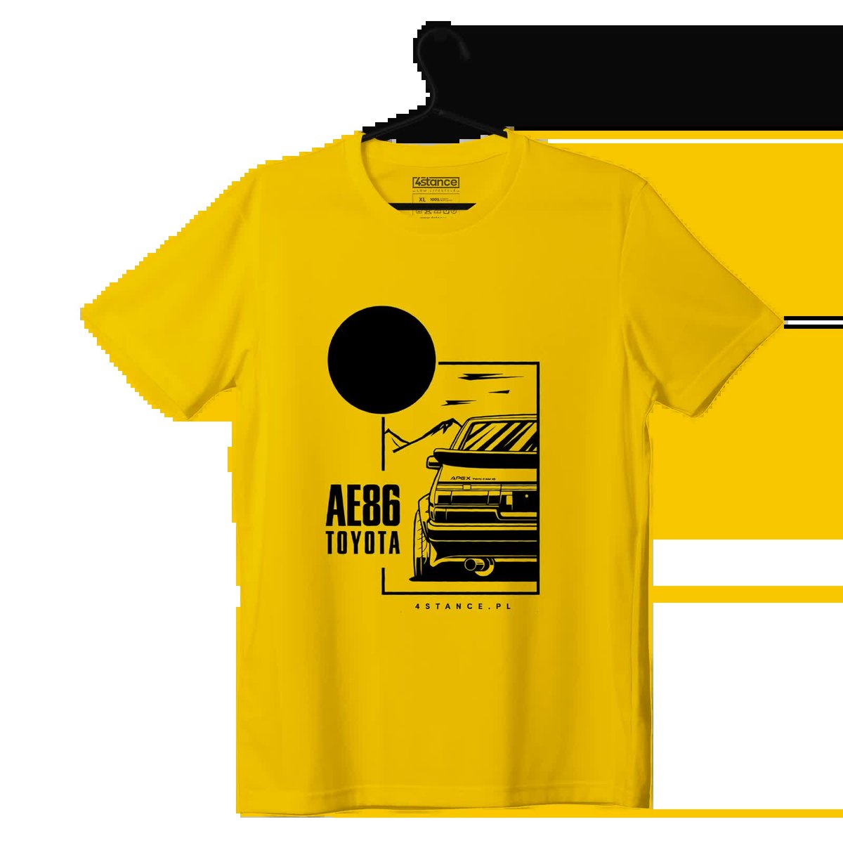 T-shirt koszulka Toyota AE86 żółta-XL
