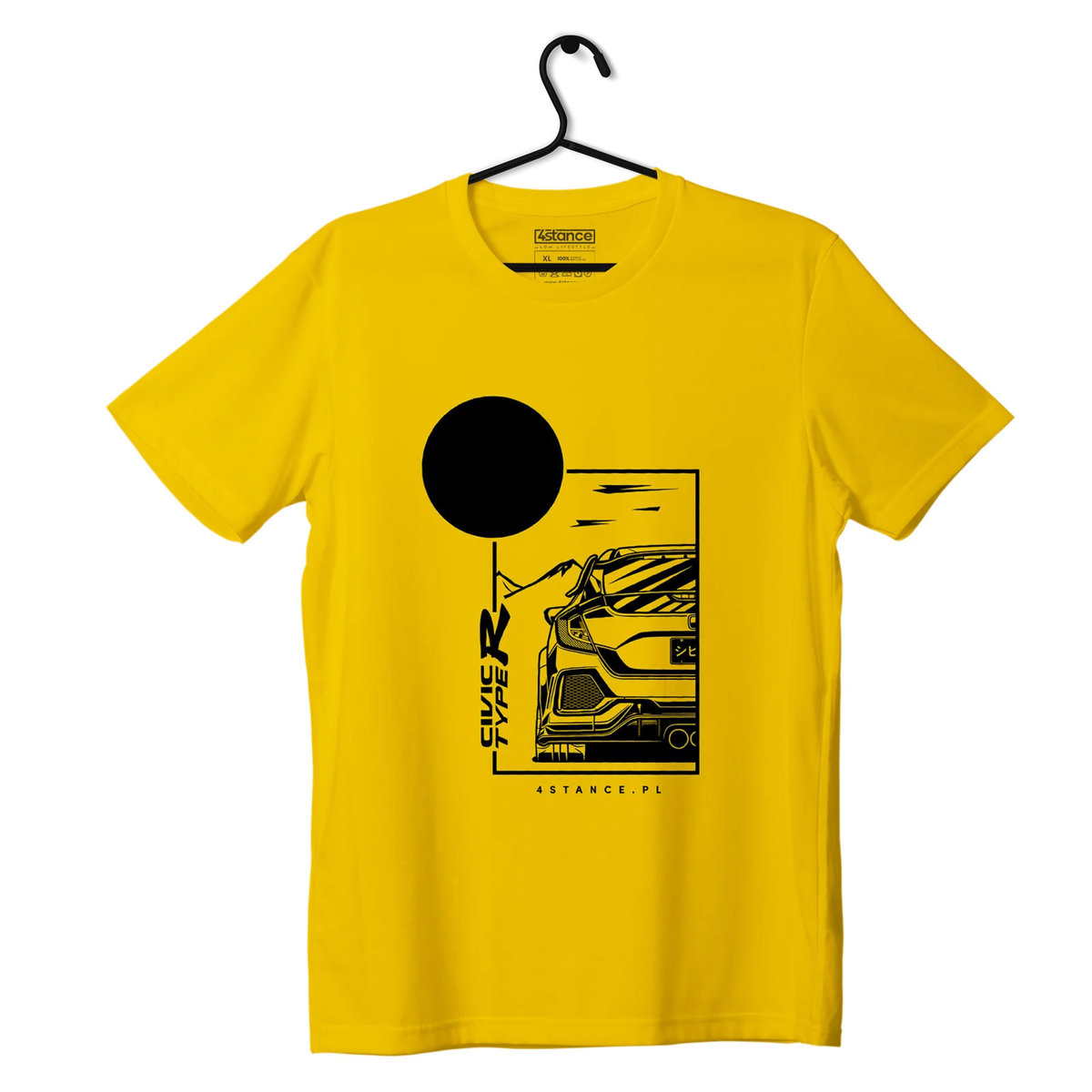 T-shirt koszulka Honda Civic Type R żółta-XXL