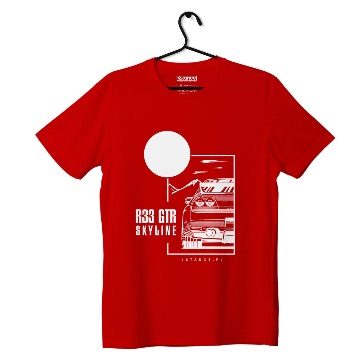 T-shirt koszulka Nissan Skyline 33 GTR czerwona-XS