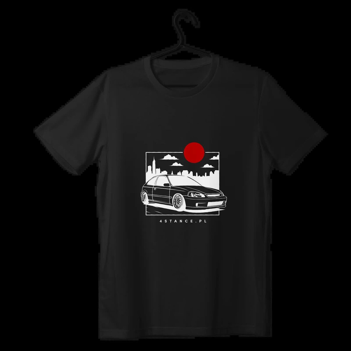 T-shirt koszulka Honda Civic VI JDM czarna-S