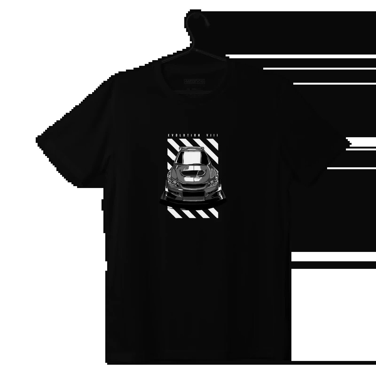 Czarny T-shirt Mitsubishi Lancer EVO VIII B/W-4XL