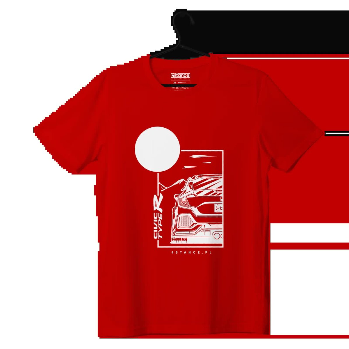 T-shirt koszulka Honda Civic Type R czerwona-XL
