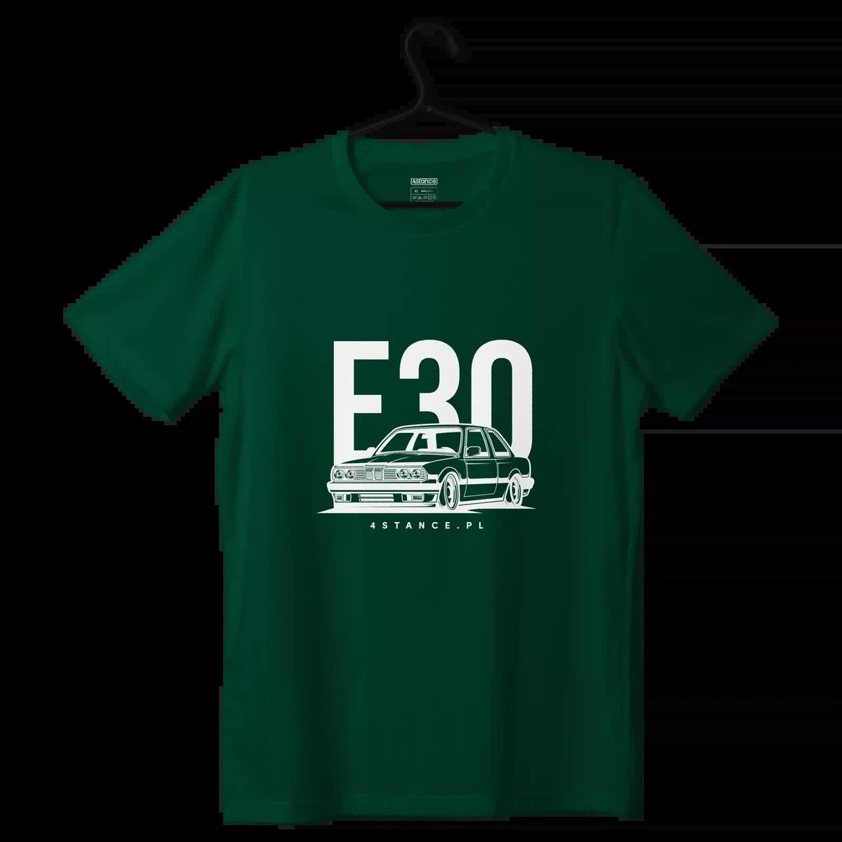 T-shirt koszulka BMW E30 Classic Butelkowa zieleń-3XL