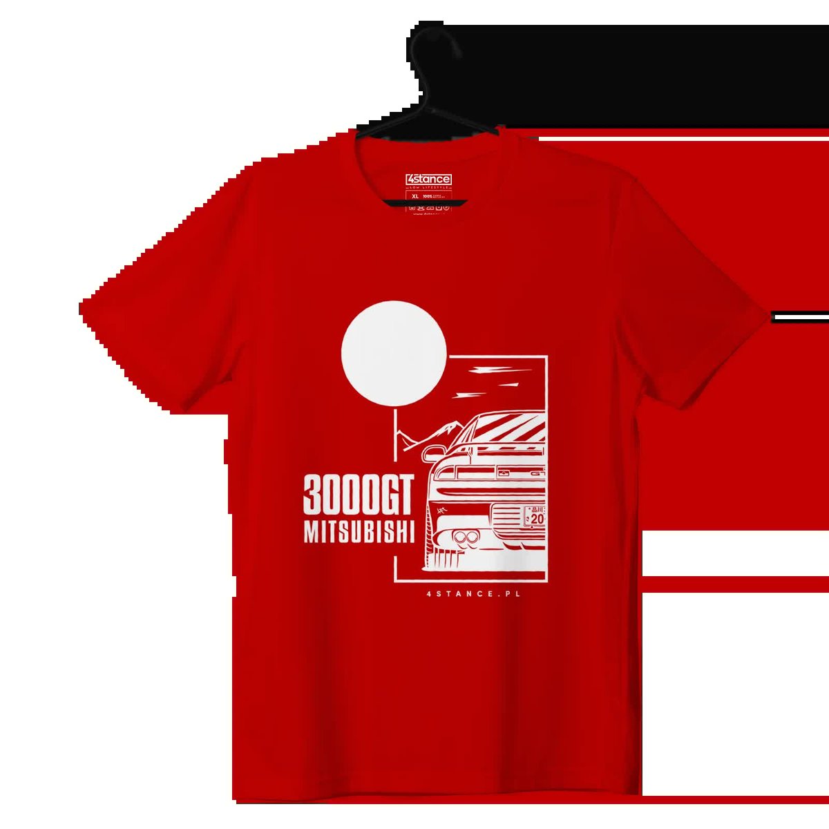 T-shirt koszulka Mitsubishi 3000GT czerwona-S