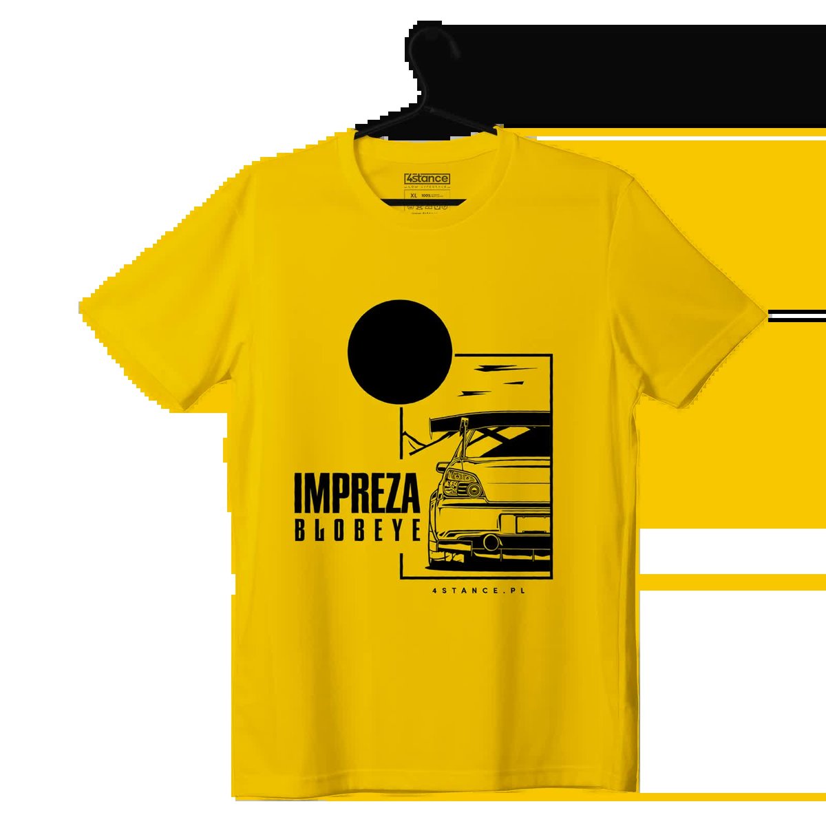 T-shirt koszulka Subaru Impreza Blobeye żółta-XXL