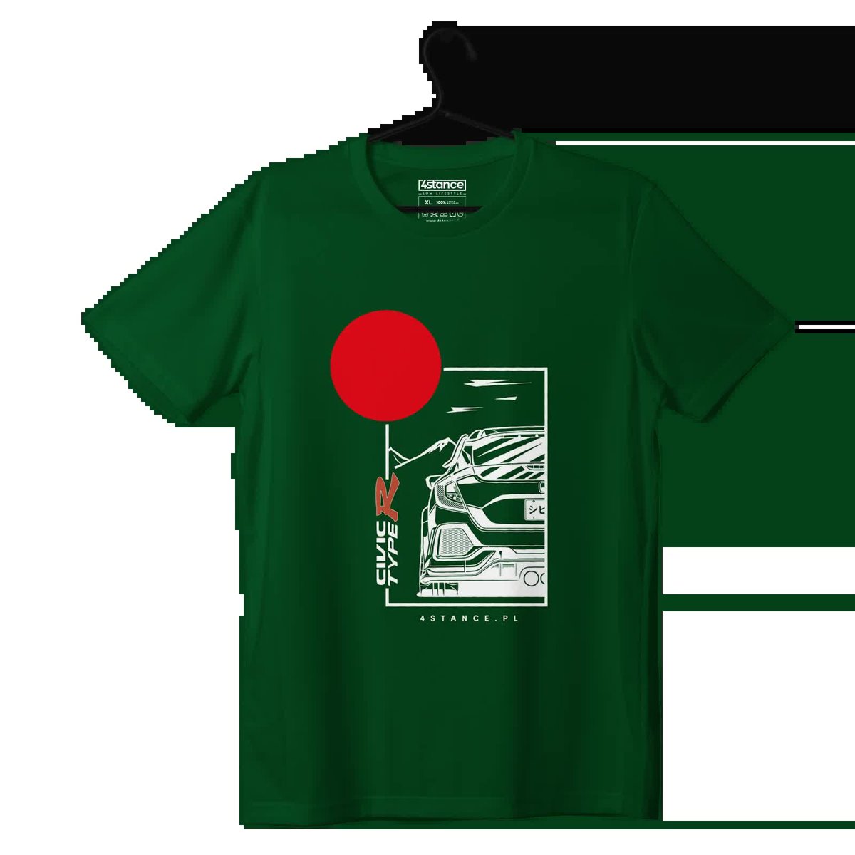 T-shirt koszulka Honda Civic Type R zielona-M