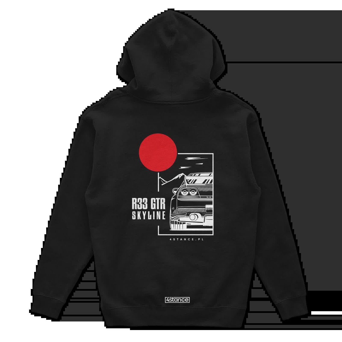 Bluza z kapturem Nissan Skyline R33 GTR czarna-L