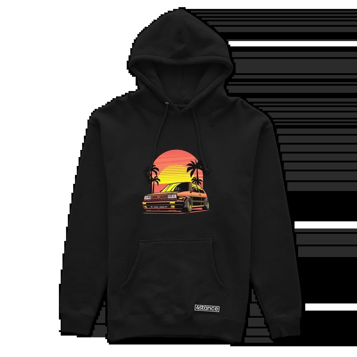 Czarna bluza z kapturem VW Golf mk2 Summer-3XL