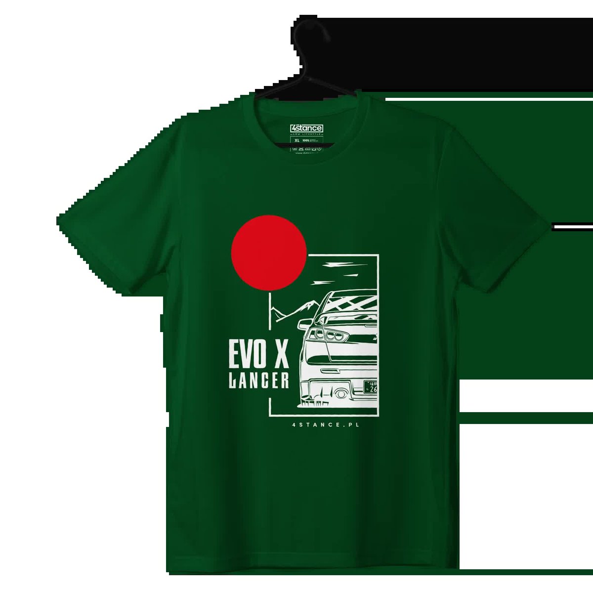 T-shirt koszulka Mitsubishi Lancer Evo X zielona-XXL