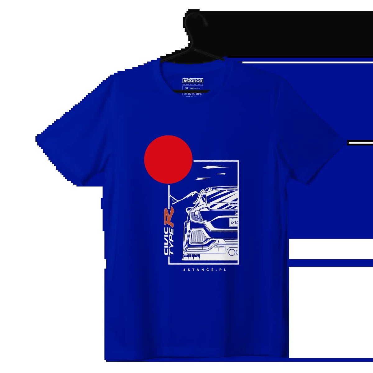 T-shirt koszulka Honda Civic Type R niebieska-4XL