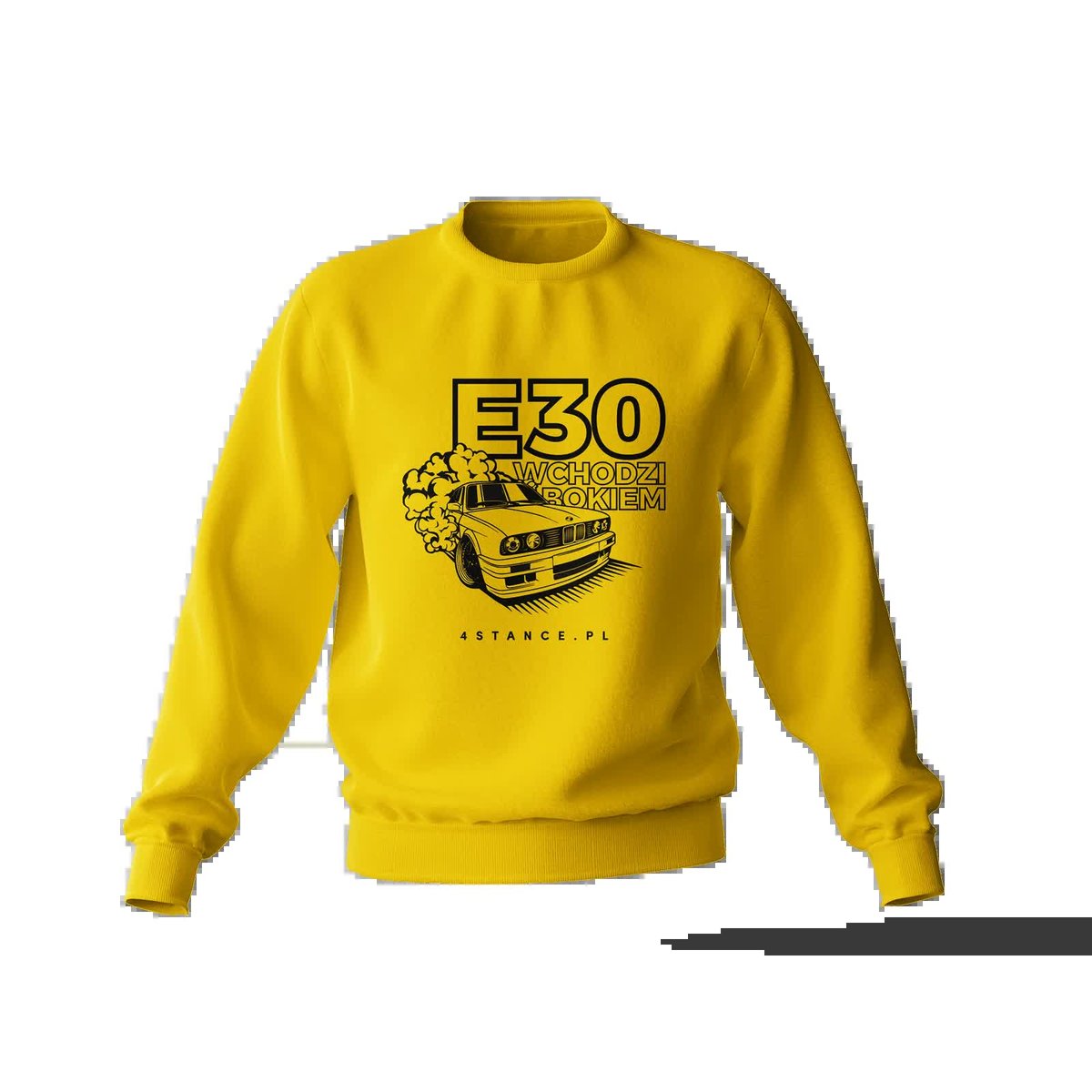 Bluza BMW E30 Wchodzi bokiem żółta-XXL