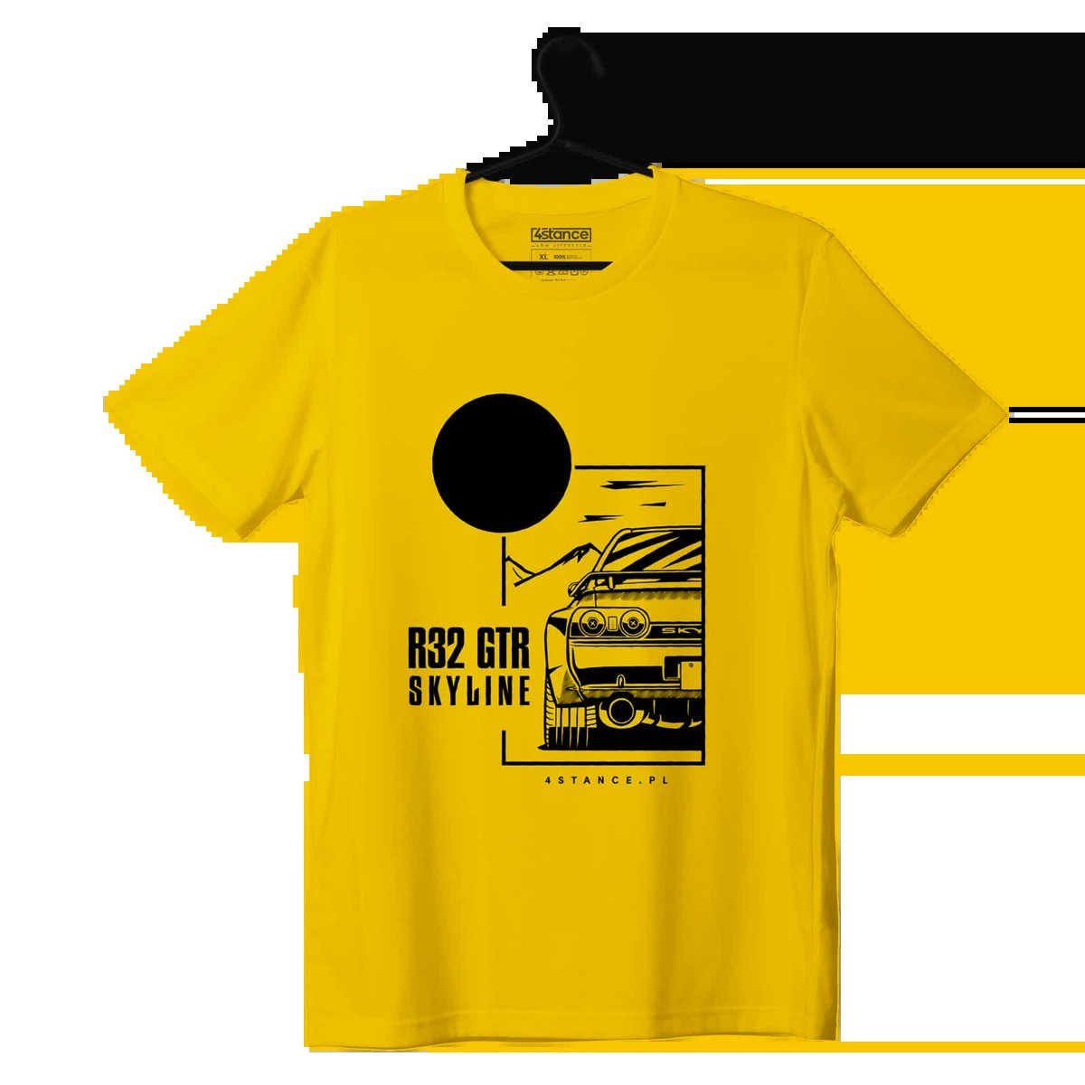 T-shirt koszulka Nissan Skyline 32 GTR żółta-XL