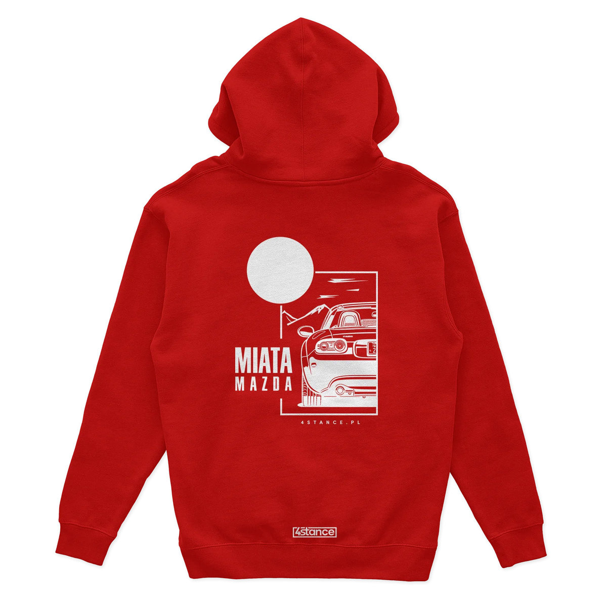 Bluza z kapturem Mazda Miata czerwona-XS
