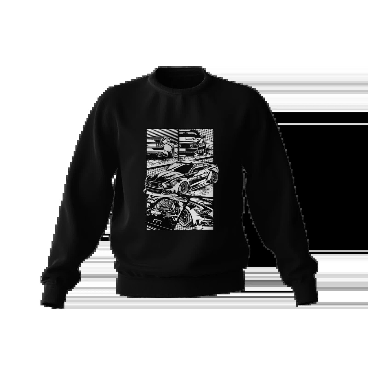 Czarna bluza FORD Mustang -3XL