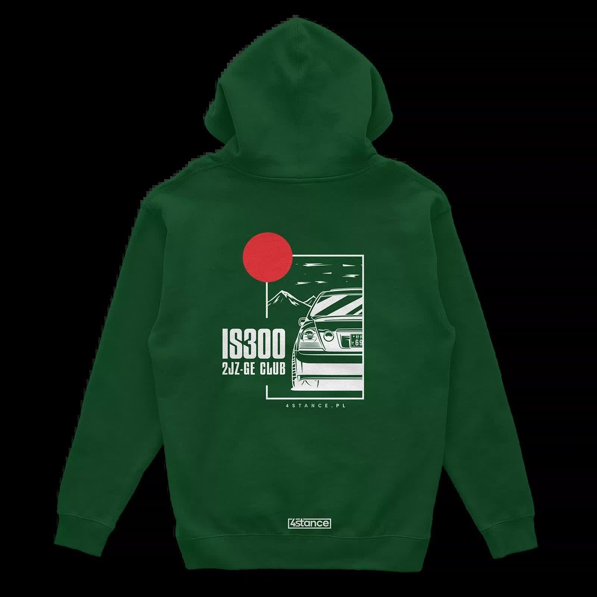 Bluza z kapturem Lexus IS IS300 zielona-XXL