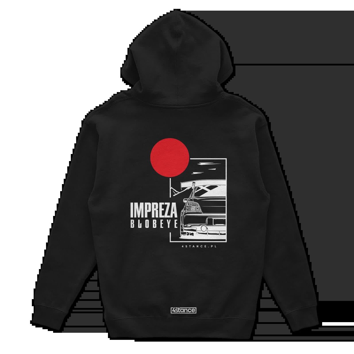 Bluza z kapturem Subaru Impreza Blobeye czarna-XS